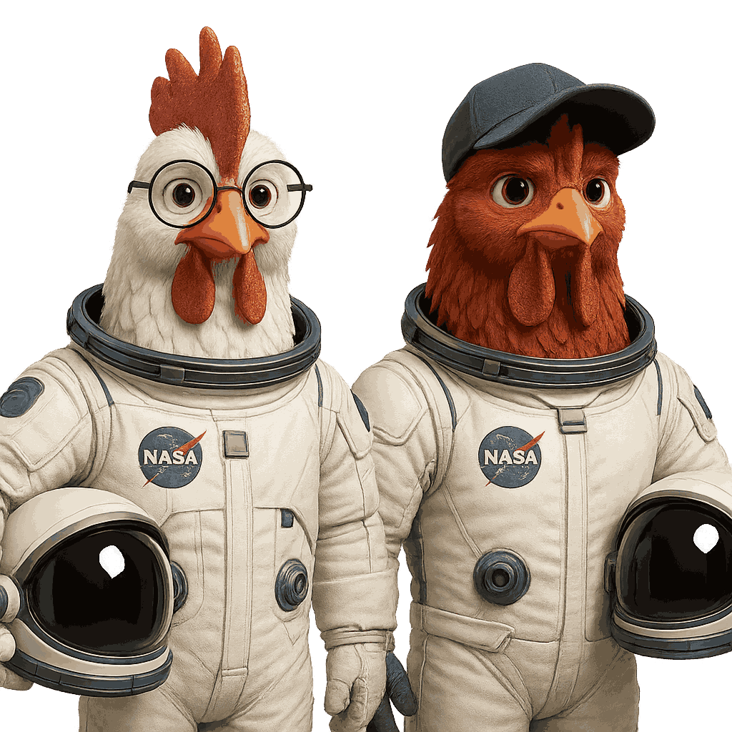 two chickens